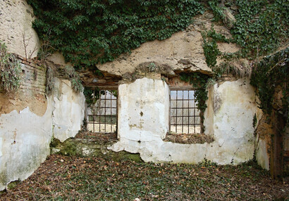 A view into one of the rooms of the former gamekeeper’s house.