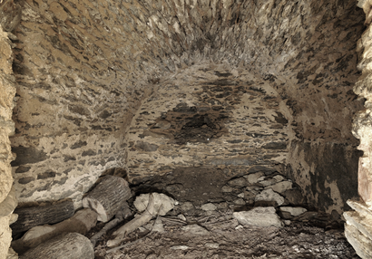 Interior of the cellar accessible to visitors when touring the main castle.