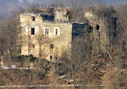 Blick auf die Neue Burg vom österreichischen Thayaufer.